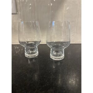 ALESSI for DELTA AIRLINES Cordial Short Stem Glasses Wine 8oz Glass Set of 2